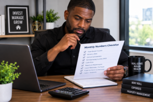 monthly financial checklist for real estate investors